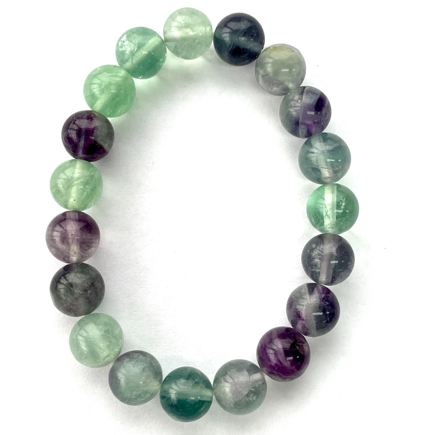 Fluorite Beads Bracelet - 10mm Fluorite Beads Bracelet - 10mm